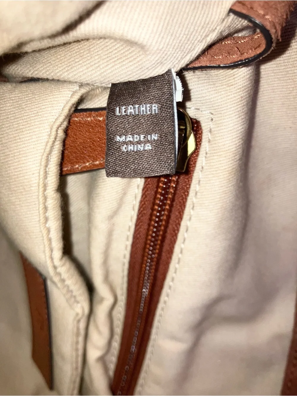 FRYE Leather Ring Tote Bag Women Large Shoulder Purse Cognac Brown Everyday